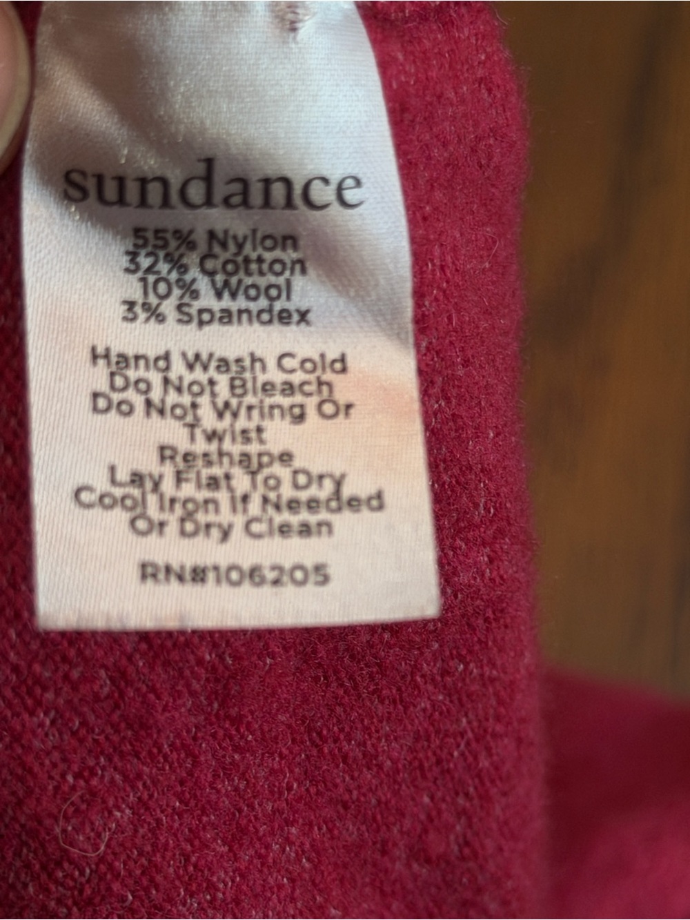 Sundance Raspberry Button-Front Henley Sweater - Picture 7 of 7